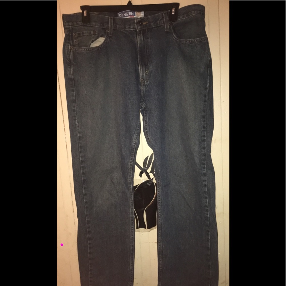Blue denim jeans